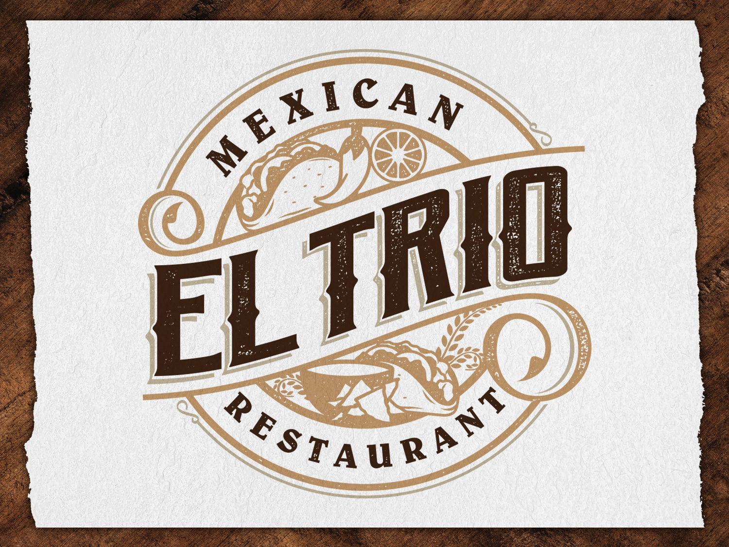 El Trio Mexican Restaurant Alma Arkansas Logo Design